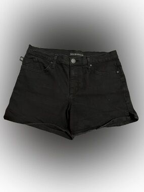 Rock & Republic Kimber Black Denim Shorts Sz 12 Stretch